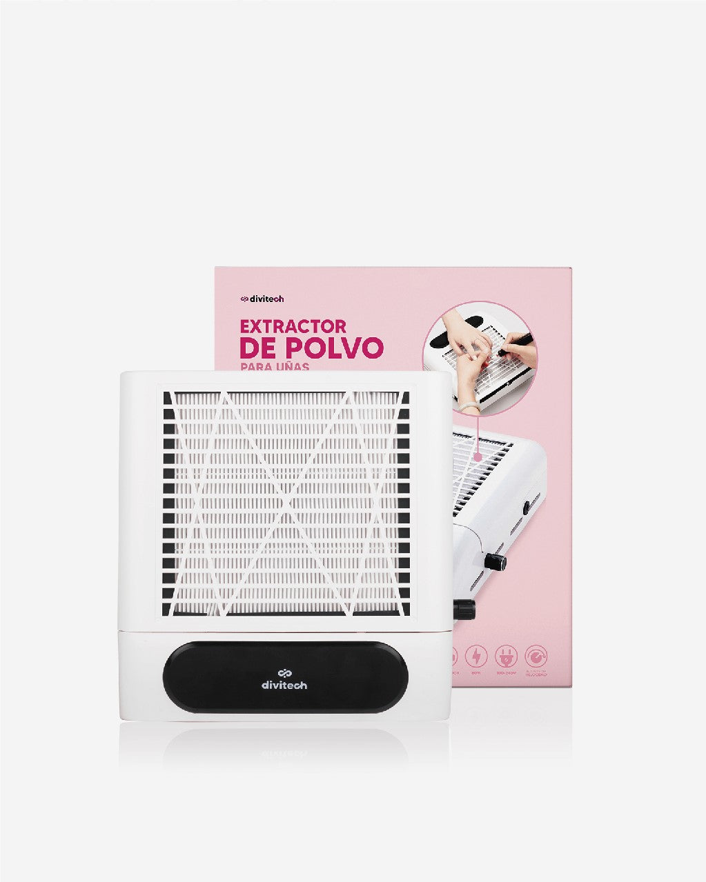 Extractor de Polvo para Uñas 80w Color Blanco