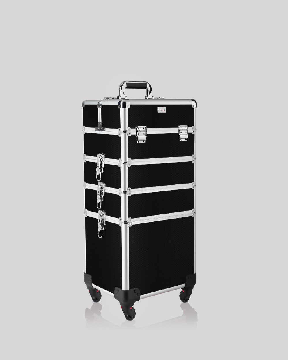 Cosmetiquera Neceser de 4 Niveles Negro Mini Rombos