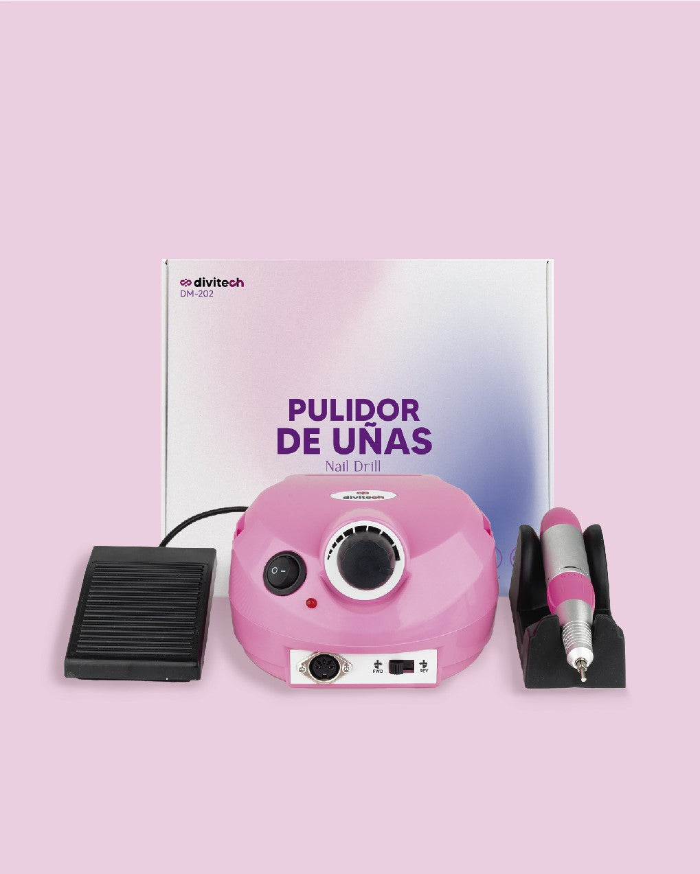 Pulidor de Uñas Nail Drill Color Rosa