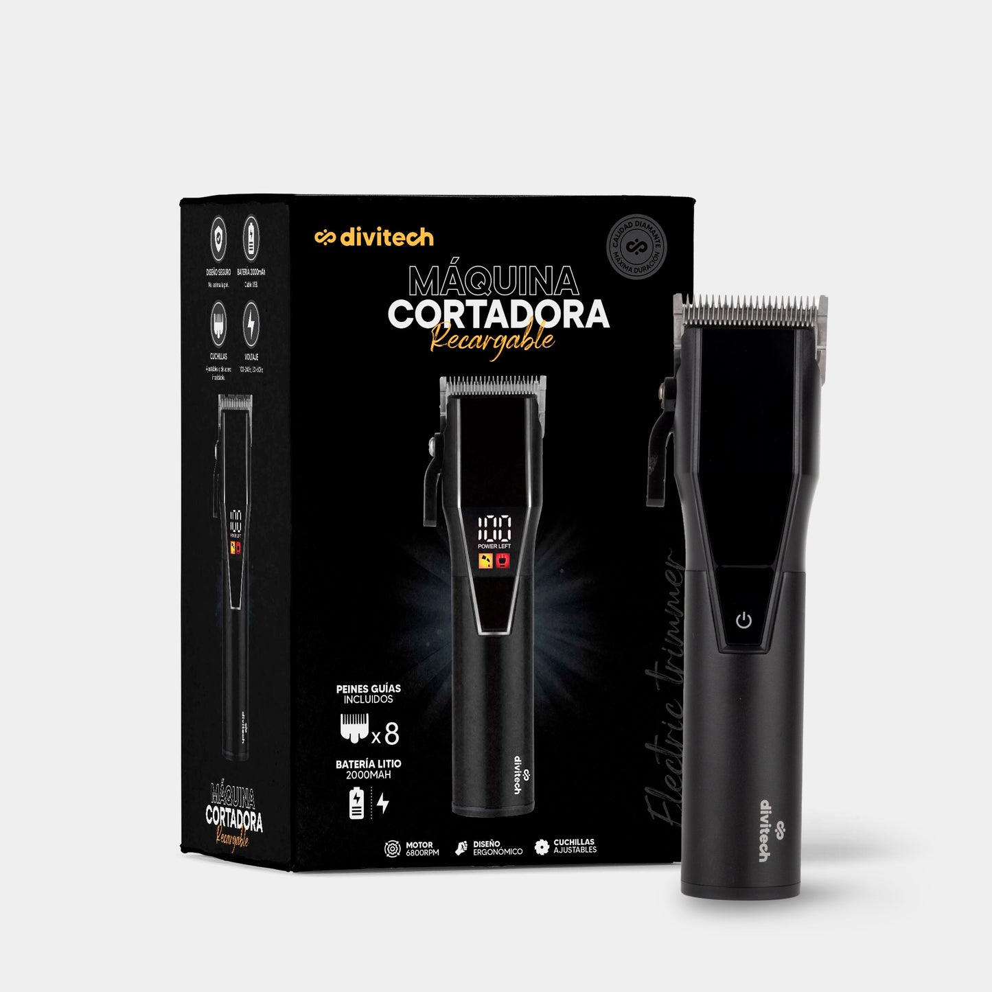 Máquina Cortadora Profesional Inalámbrica Recargable PR-0087