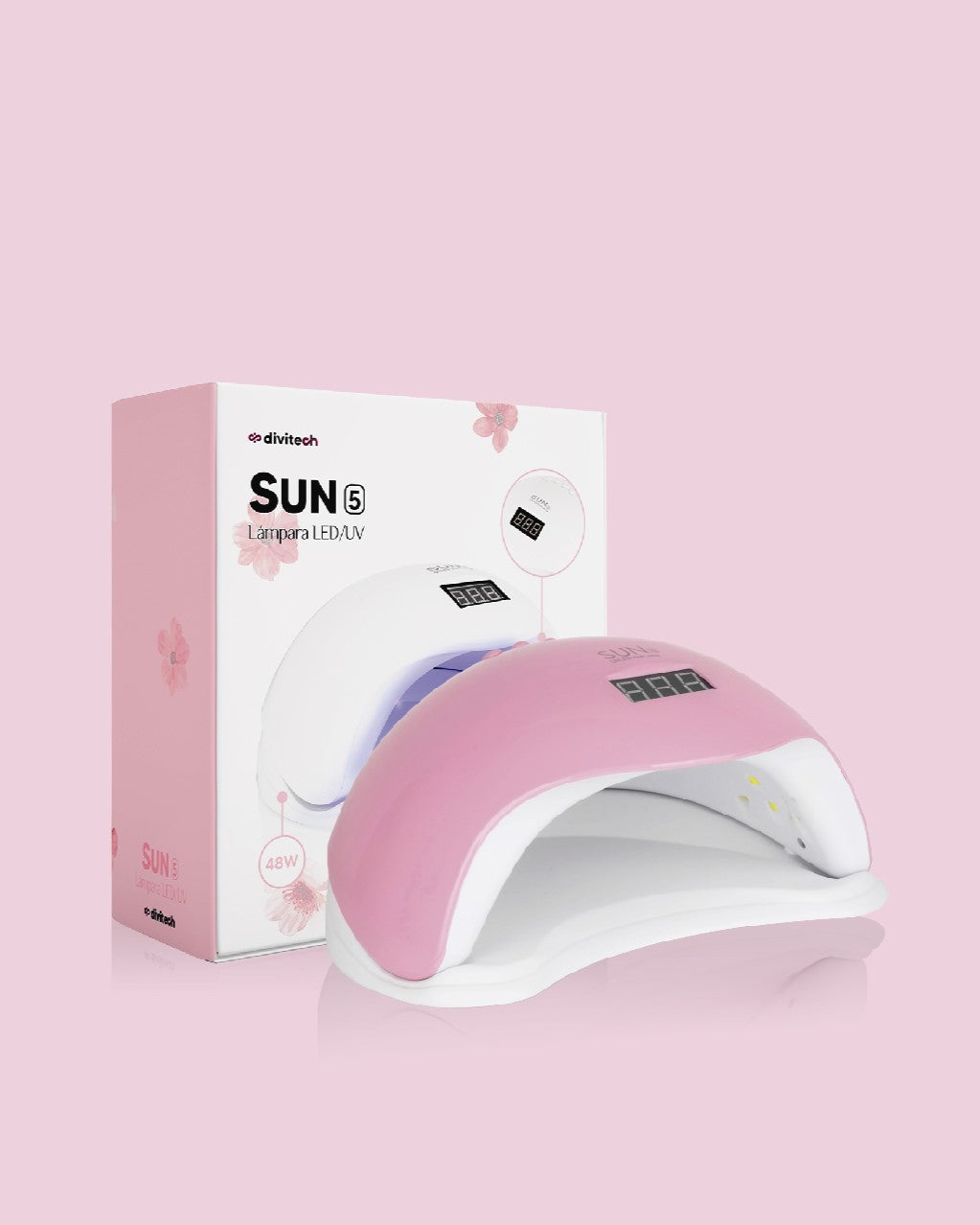 Lámpara para Uñas Sun 5 LED UV 48w Color Rosa