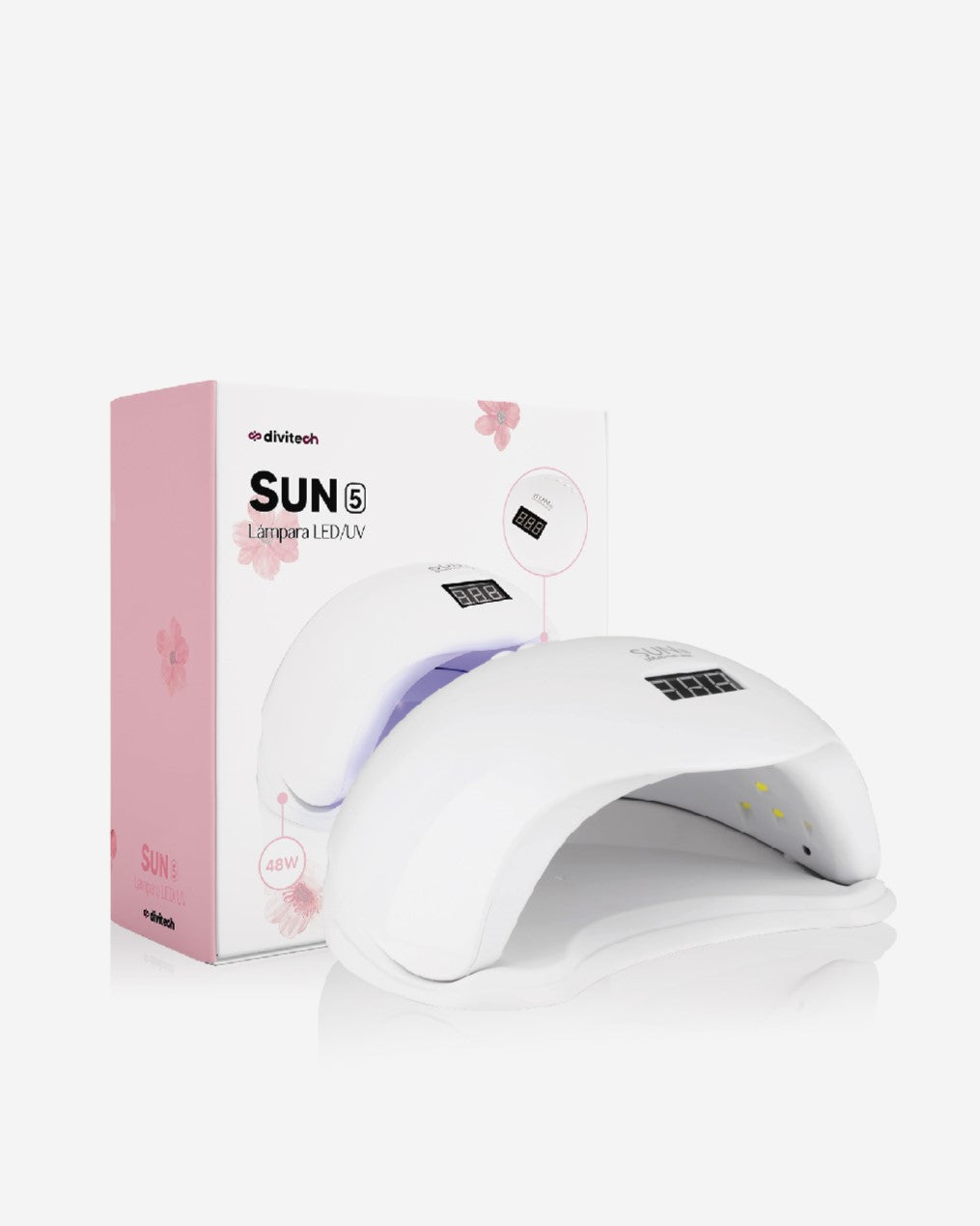 Lámpara para Uñas Sun 5 LED UV 48w Color Blanco
