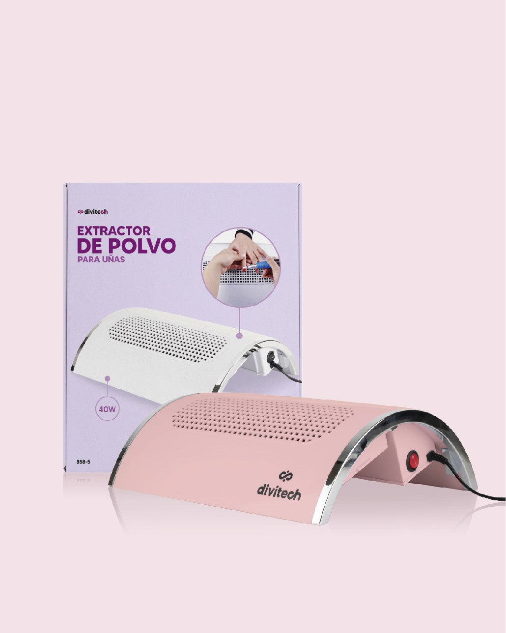 Extractor de Polvo para Uñas 858-5 Color Rosa