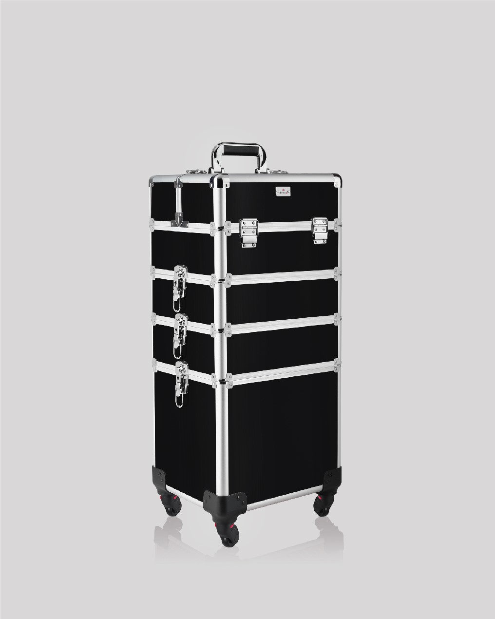 Cosmetiquera Neceser de 4 Niveles Negro Liso